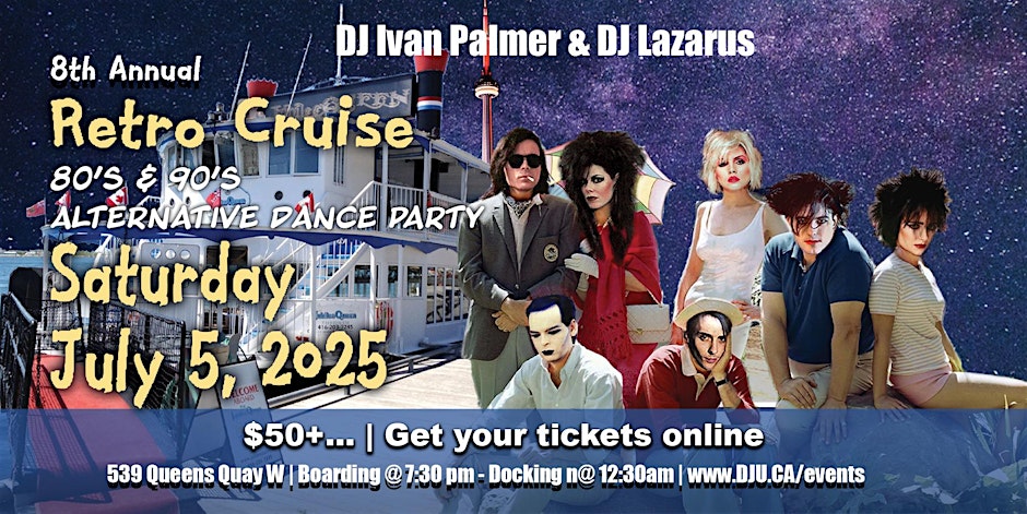 Retro Boat Cruise 80s & 90s Alternative Dance Party